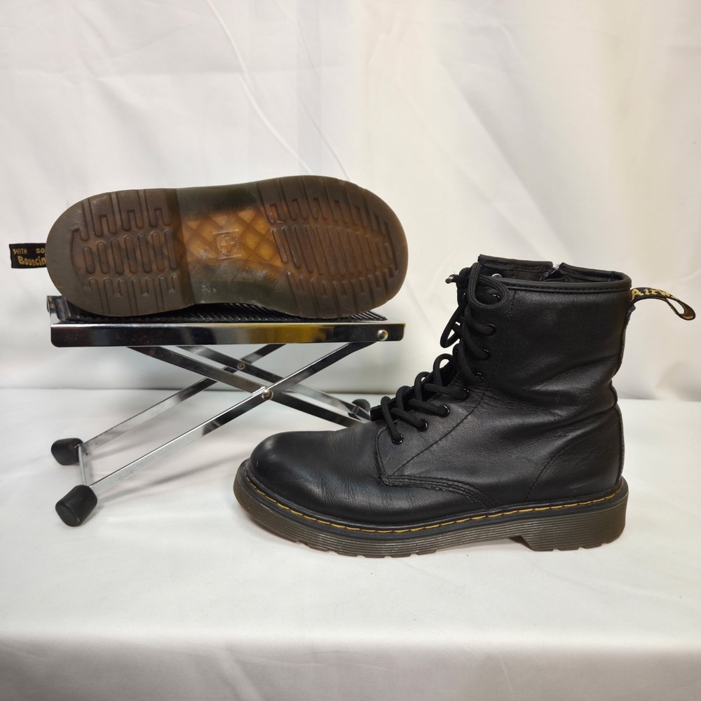 Dr. Martens 1460 AIR WAIR Black Leather Zip Lace-Up Combat Boot 8 Eye SZ US M5